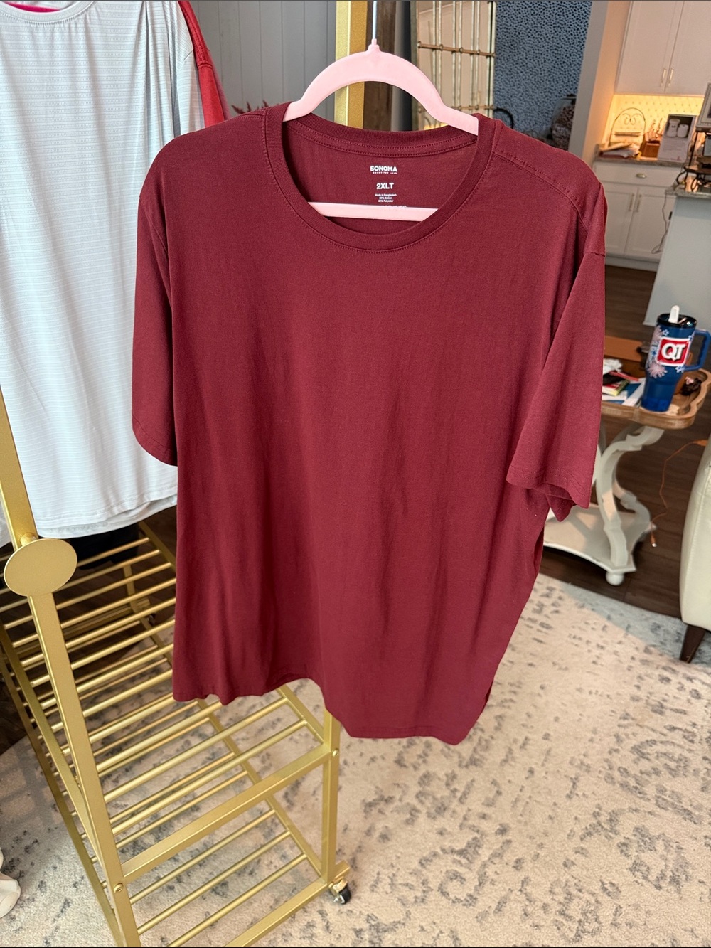 Sonoma Men's Short Sleeve Tee Burgundy